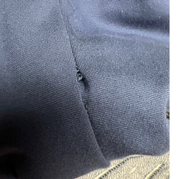 NYDJ Stacy Blue White Striped Fit & Flare Sleeveless Dress Lined Stretch Size 8 - Picture 7 of 8